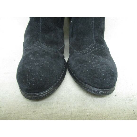 Tommy Hilfiger Womens Black Suede Wedge Chelsea Ankle Boots Booties Size 9.5 M - Picture 6 of 12